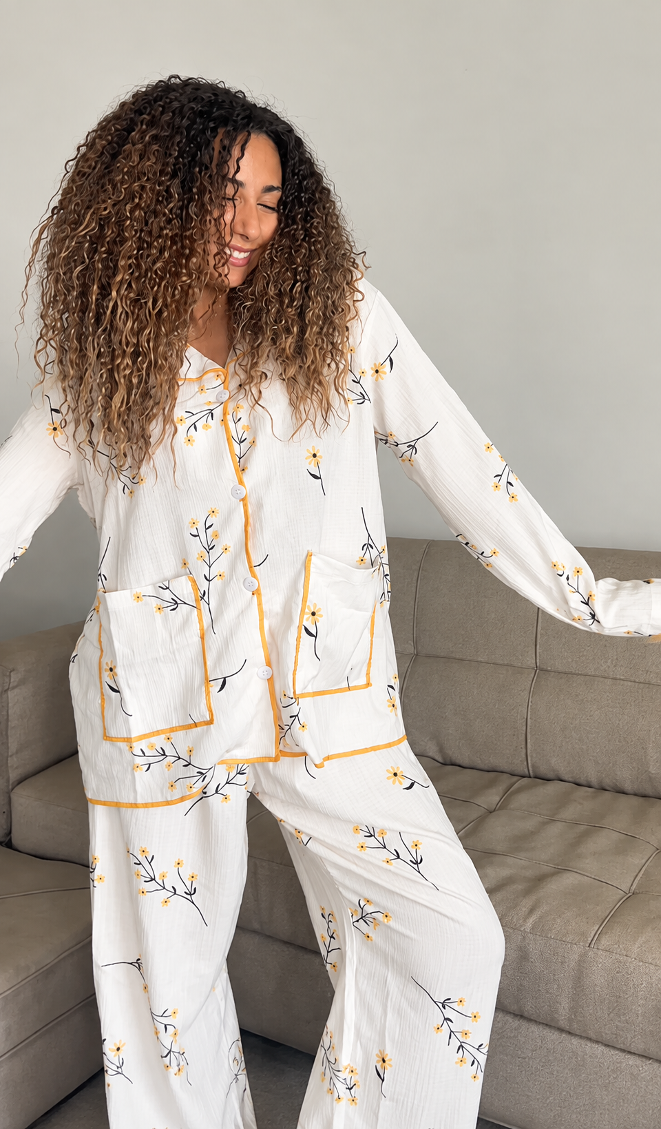 Sunny Daisy Pajama Set