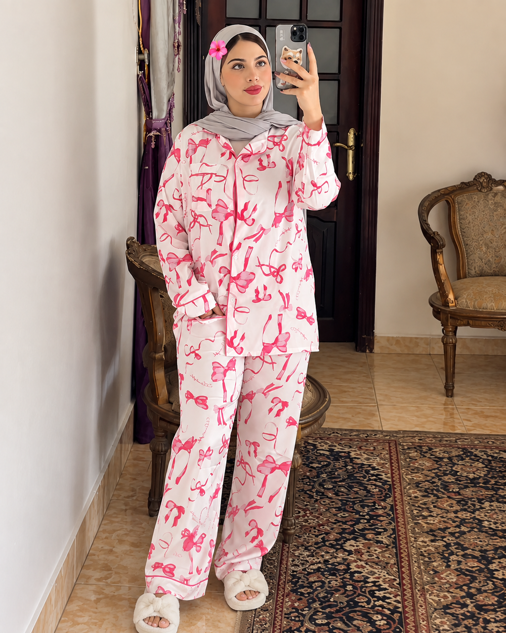 Rosie Ribbon Bow Pajama Set