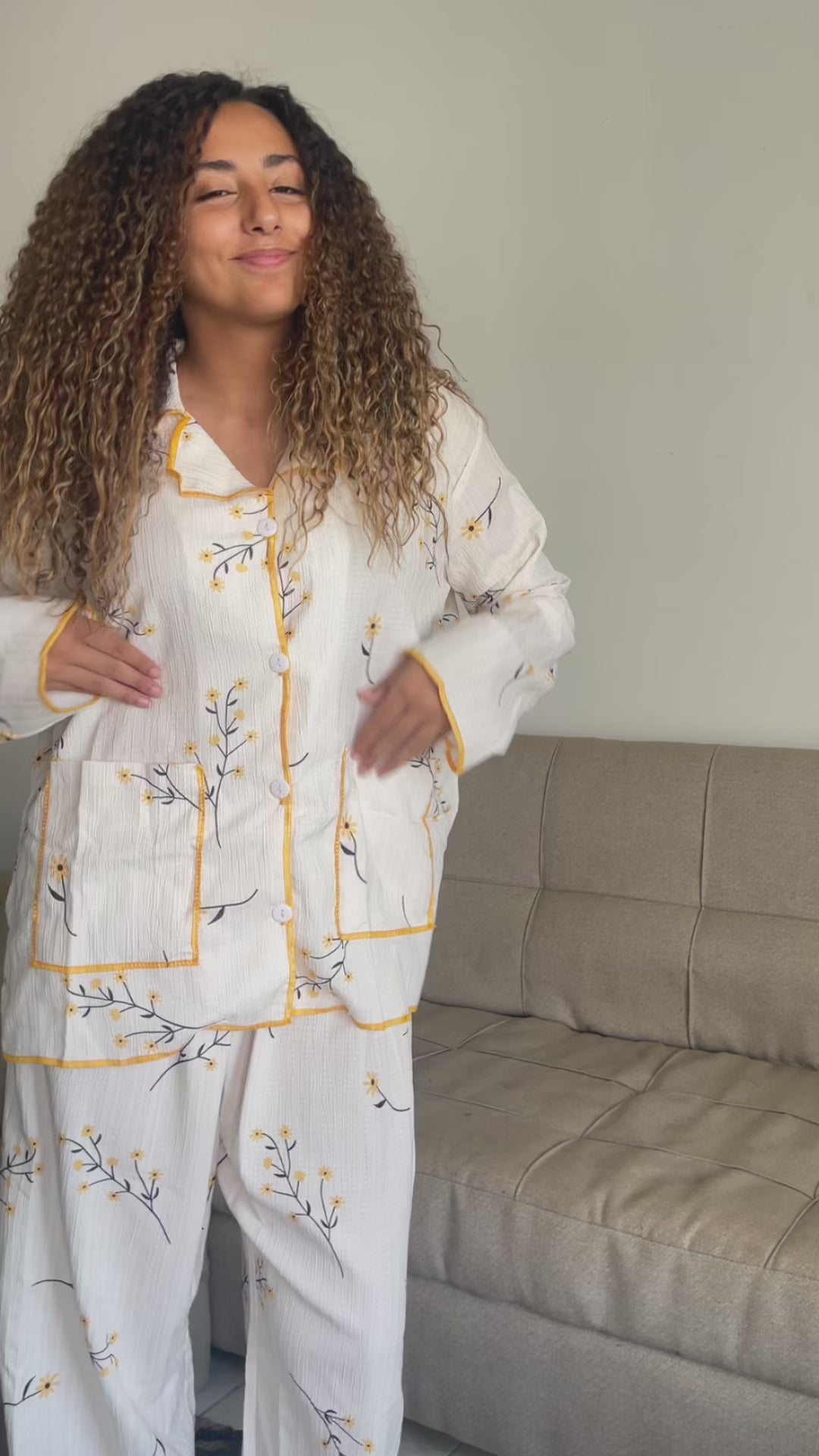 Sunny Daisy Pajama Set