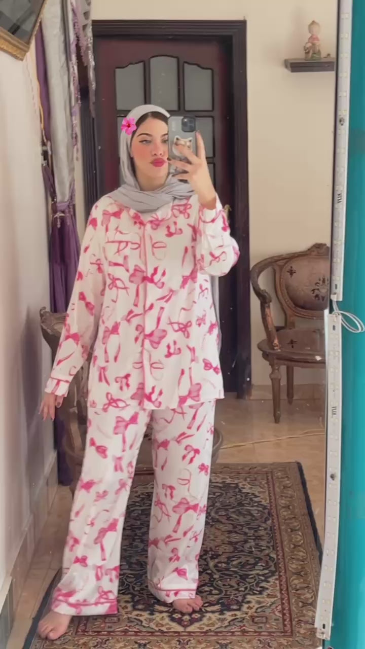 Rosie Ribbon Bow Pajama Set